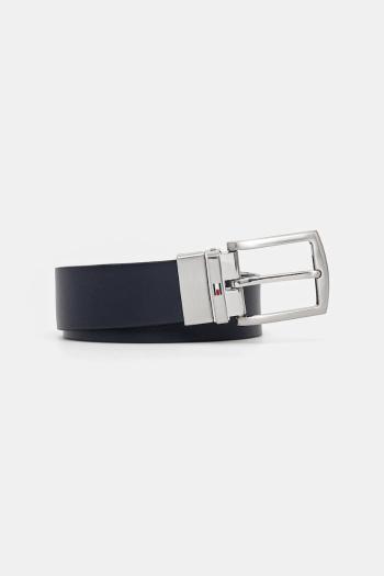Obojstranný kožený opasok Tommy Hilfiger pánsky, hnedá farba, AM0AM13012