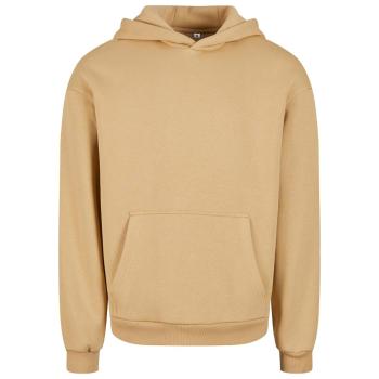 Build Your Brand Hebká pánska mikina cez hlavu Fluffy - Béžová | XL