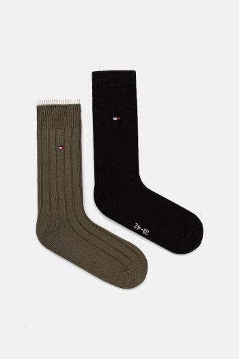 Ponožky Tommy Hilfiger 2-pak zelená farba, 701236317