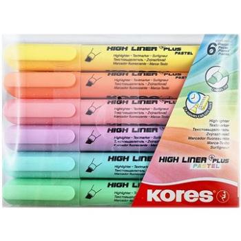 KORES HIGH LINER PLUS PASTEL súprava 6 farieb (36060)