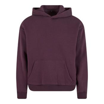 Build Your Brand Hebká pánska mikina cez hlavu Fluffy - Slivková | XXXL