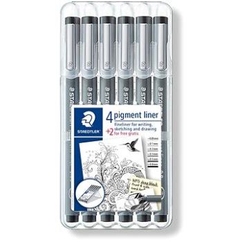 Staedtler Pigment Liner čierny, 6 veľkostí hrotu (4007817308356)