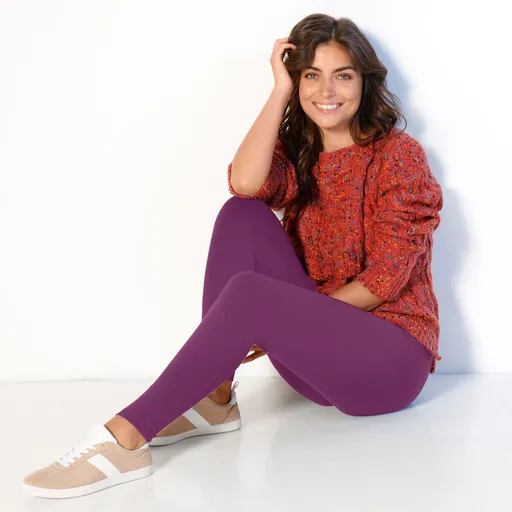 Hrejivé moltonové legíny s vysokým pásom