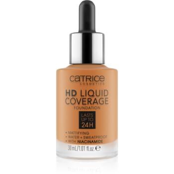 Catrice HD Liquid Coverage Foundation vodeodolný tekutý make-up s matným efektom odtieň 082 Warm Caramel 30 ml