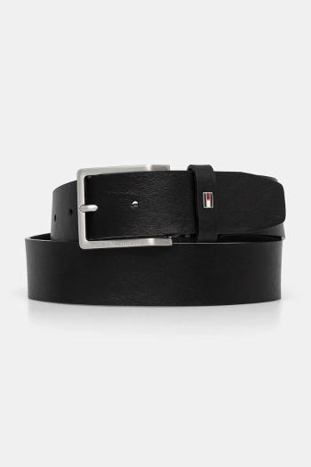 Kožený opasok Tommy Hilfiger pánsky, čierna farba, AM0AM13175