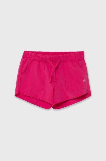 Detské krátke nohavice Abercrombie & Fitch ružová farba, jednofarebné, nastaviteľný pás