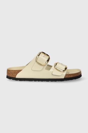 Kožené šľapky Birkenstock Arizona dámske, béžová farba, 1026128