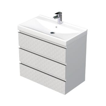 Kúpeľňová skrinka s umývadlom SAT Cube Way 80x71x46 cm biela mat CUBE3D46803ZBVER