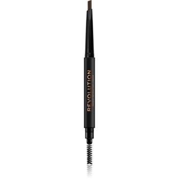 Makeup Revolution Duo Brow Definer precízna ceruzka na obočie odtieň Medium Brown 0,25 g