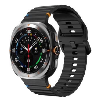 WAVY Silikónový remienok pre Samsung Galaxy Watch Ultra 47mm čierny