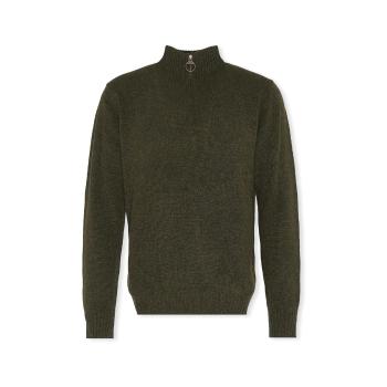 Barbour  Lambswool Half Zip Knit - Seaweed  Svetre Zelená