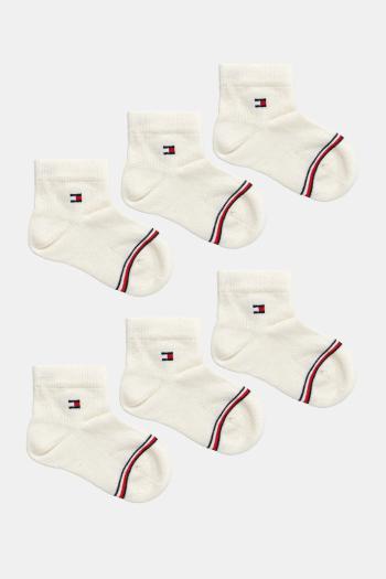 Detské ponožky Tommy Hilfiger 6-pak béžová farba, 701236349