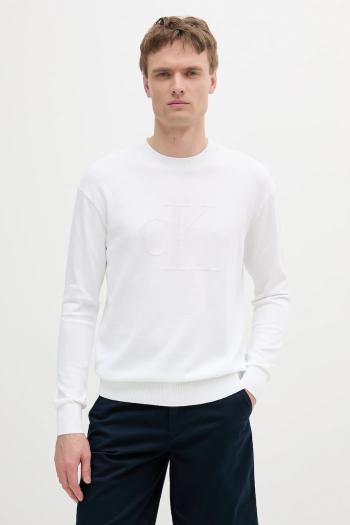 Bavlnený sveter Calvin Klein Jeans béžová farba, J30J327278