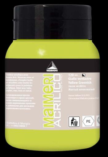 MAIMERI ACRILICO - Akrylové farby 120 - yellow greenish, 0,5 L