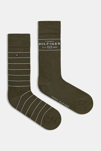 Ponožky Tommy Hilfiger 2-pak zelená farba, 701236634
