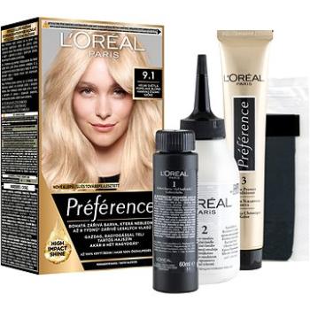 ĽORÉAL PARIS Préférence 9.1 Oslo Svetlá popolavá blond 174 ml (3600523913442)