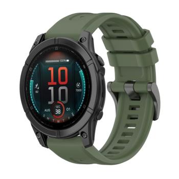 SILICONE Vymeniteľný remienok pre Garmin Fenix E 47mm tmavozelený