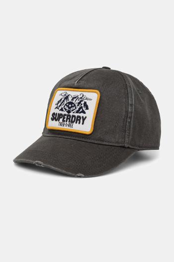 Bavlnená šiltovka Superdry zelená farba, s nášivkou, W9010177A-OE6