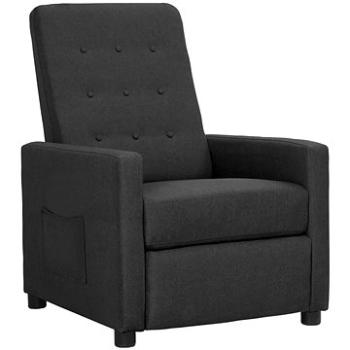 Polohovacie kreslo tmavo sivé textil, 338981