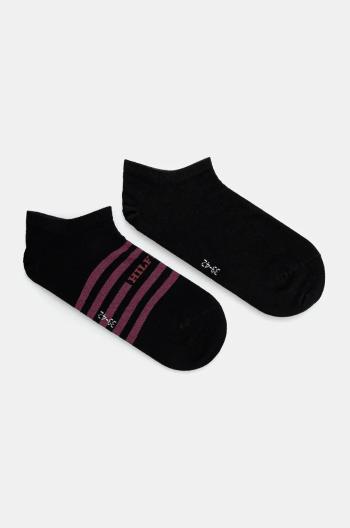 Ponožky Tommy Hilfiger 2-pak pánske, čierna farba, 701229852