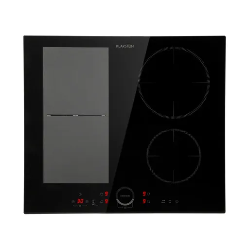 Klarstein Delicatessa 60 Hybrid, vstavaná indukčná varná doska, 7000 W, 4 zóny, čierna