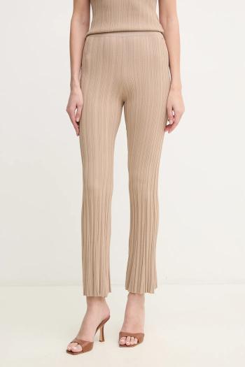 Nohavice Marciano Guess GIADA dámske, béžová farba, zvony, vysoký pás, 5GGB28 5874Z