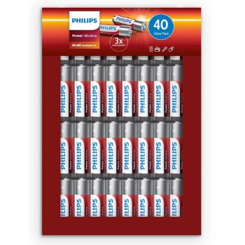 Philips Batéria AA 1,5 V Power Alkaline, 40 ks