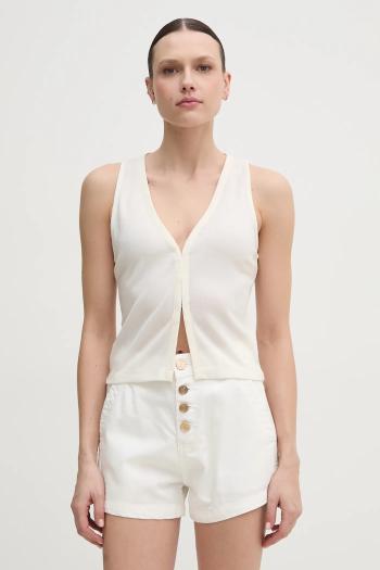 Blúzka Calvin Klein Jeans dámska, béžová farba, jednofarebná, J20J225316