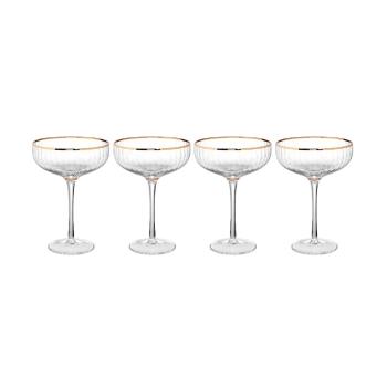 GOLDEN TWENTIES Sada sklenic na šampaňské 400 ml 4 ks