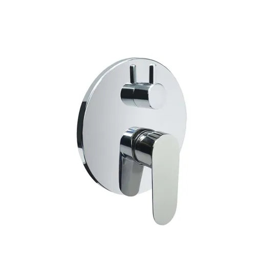 Mereo Sprchová podomietková batéria s prepínačom, Mada, Mbox, kruhový kryt, chróm CBQ60106MA