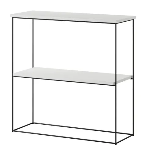 ArtAdrk Príručný stolík TONI | čierne nohy Farba: Biela