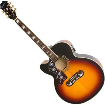 Epiphone J-200 EC LH Vintage Sunburst Elektroakustická gitara Jumbo