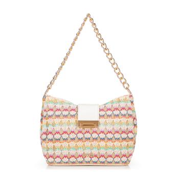 Dámska pletená crossbody kabelka multicolor