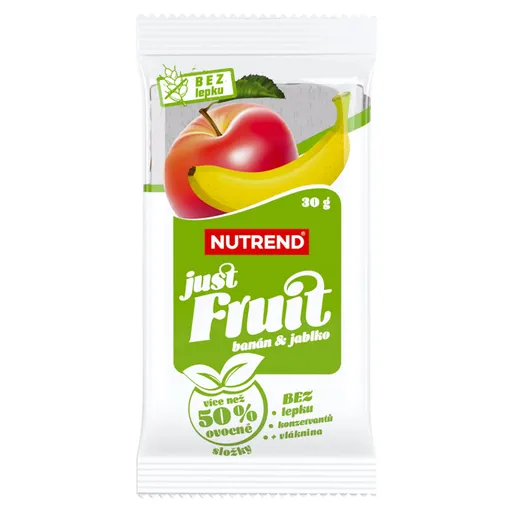 NUTREND Just Fruit tyčinka banán a jablko bez lepku 30 g
