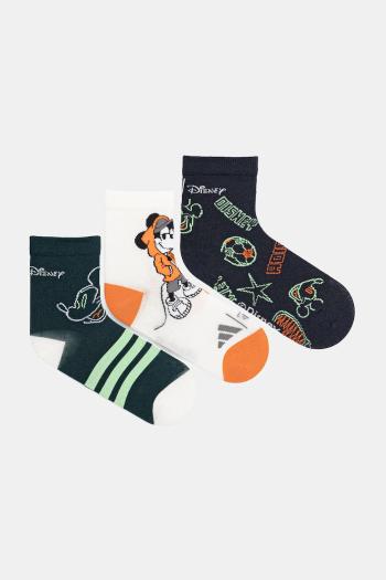 Detské ponožky adidas Performance 3-pak zelená farba, JM1808