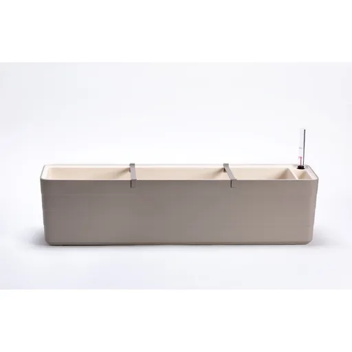 Plastia Samozavlažovací truhlík Berberis 80, sivá + sl. kosť, 80 cm