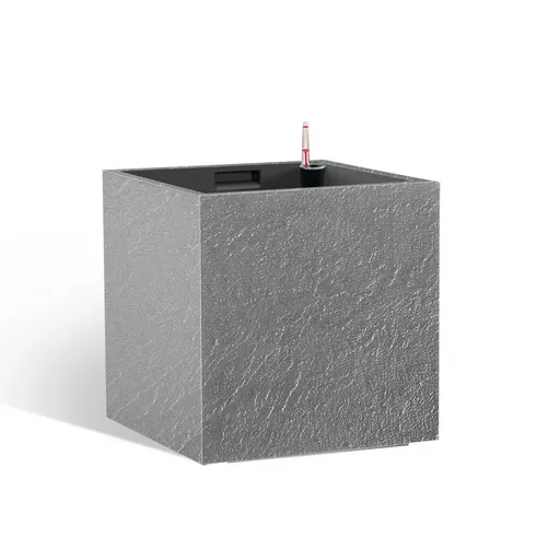 Flower Lover Samozavlažovací kvetináč Cubico Stone sivá, 27 cm, 27 cm