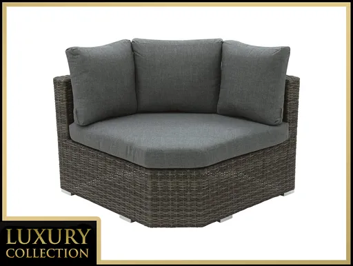 DEOKORK Ratanový rohový diel veľký MALIBU (sivá)