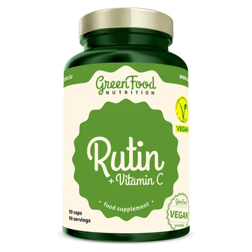 GREENFOOD NUTRITION Rutín a vitamín C 90 kapsúl