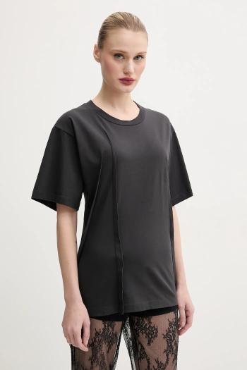 Bavlnené tričko MM6 Maison Margiela dámske, čierna farba, S52GC0328
