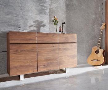 Komoda Live Edge 147 cm akáciová hnedá 3 dvierka 3 zásuvky