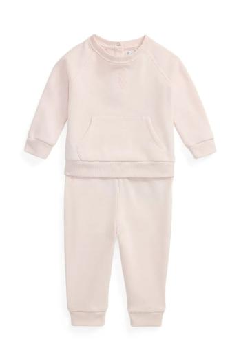 Tepláková súprava Polo Ralph Lauren ružová farba, 310975589002