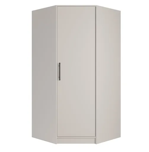 Meblar  Rohová šatníková skriňa SMART SR4 bez zrkadla | cashmere