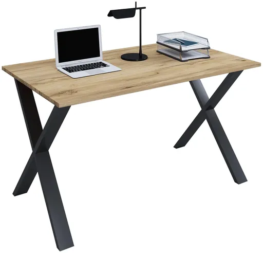 VCM Stůl Lona 110x80 X-nohy, dub medový