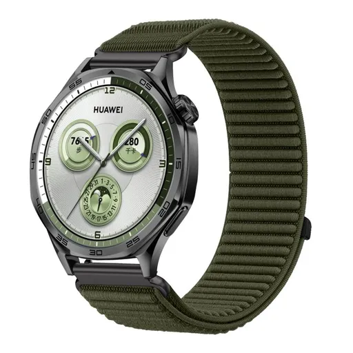 NYLON Univerzálny remienok pre smart hodinky - šírka 18mm tmavozelený