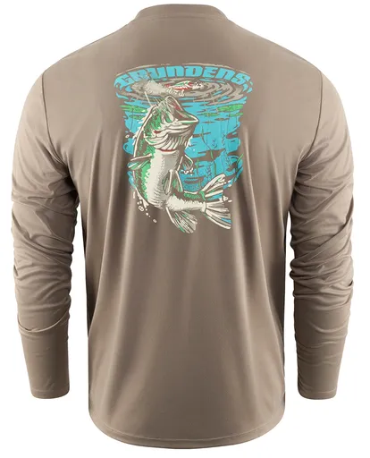 Grundéns funkčné uv tričko bass popper ls tech tee otter - xxl