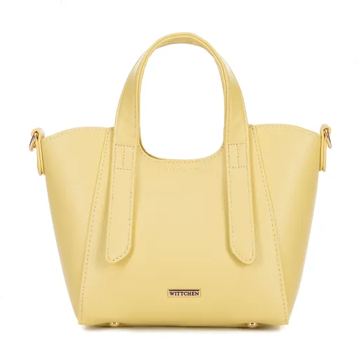 Dámske malé puzdro s odnímateľným vreckom, žlté 100-4Y-214-Y