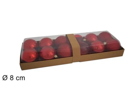 MAKRO - Gule vianočné červené 8cm, balenie 12ks