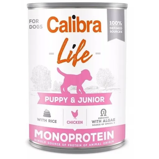 Calibra KONZERVA dog Puppy & Junior Life Chicken & Rice 6 x 400g
