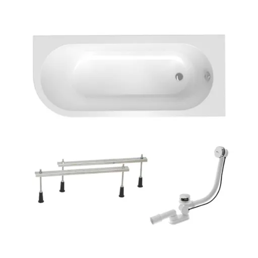 Asymetrická vaňa Laguna Rajka 170x72,5 cm akrylát pravá SIKOVRAJ170PAN